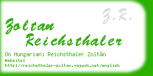zoltan reichsthaler business card